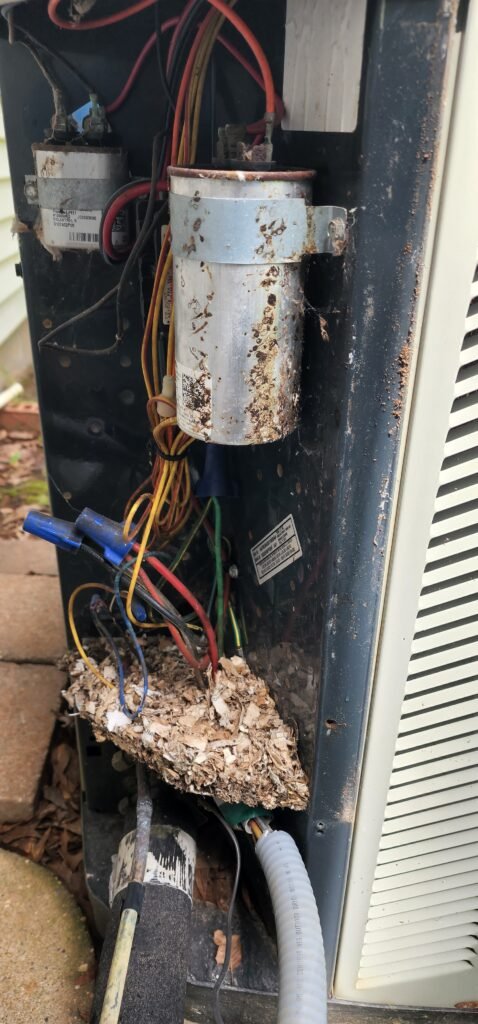 AC repair in Poplarville MS fixing a failed capacitor